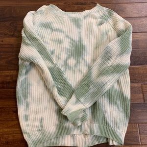 Forever 21 green tie-dye sweater